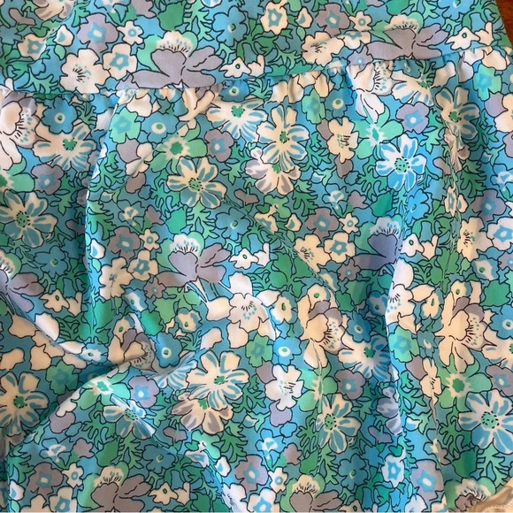 Adorable Eyelet and ivy blue floral ruffle swim bubble size 4 - Picture 2 of 5